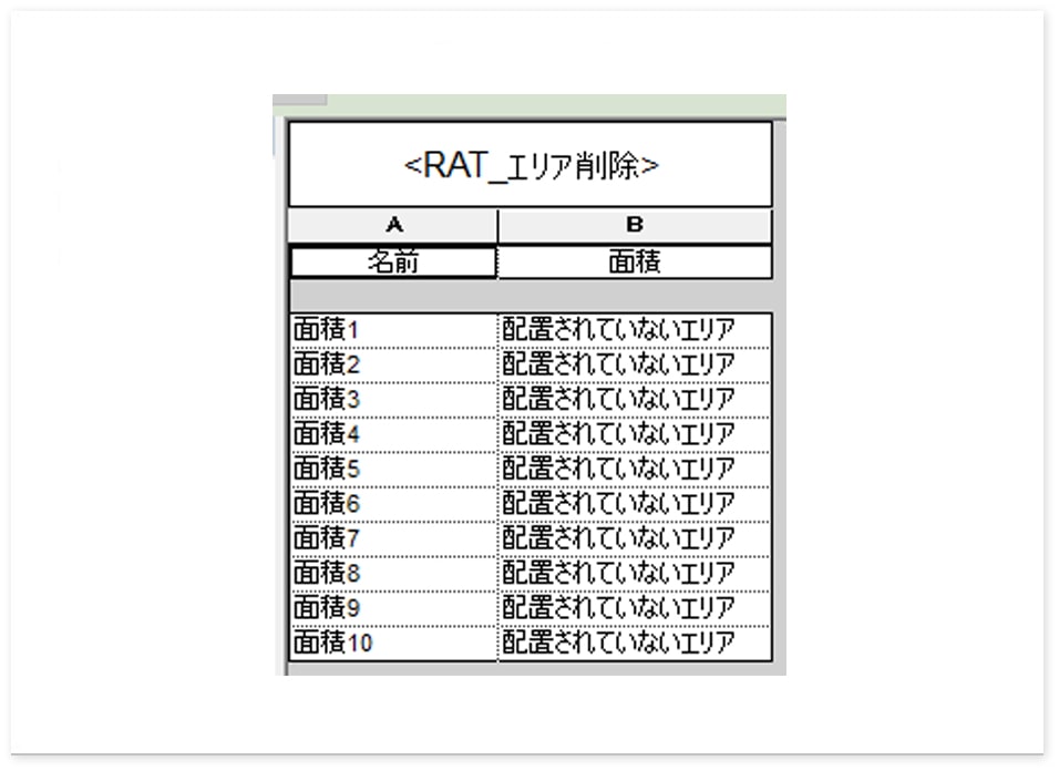 非配置のエリア（Before）