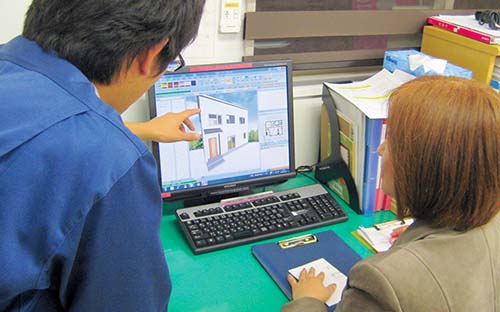 営業と設計の打合せ風景