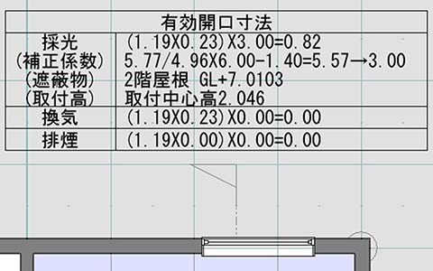 採光計算表