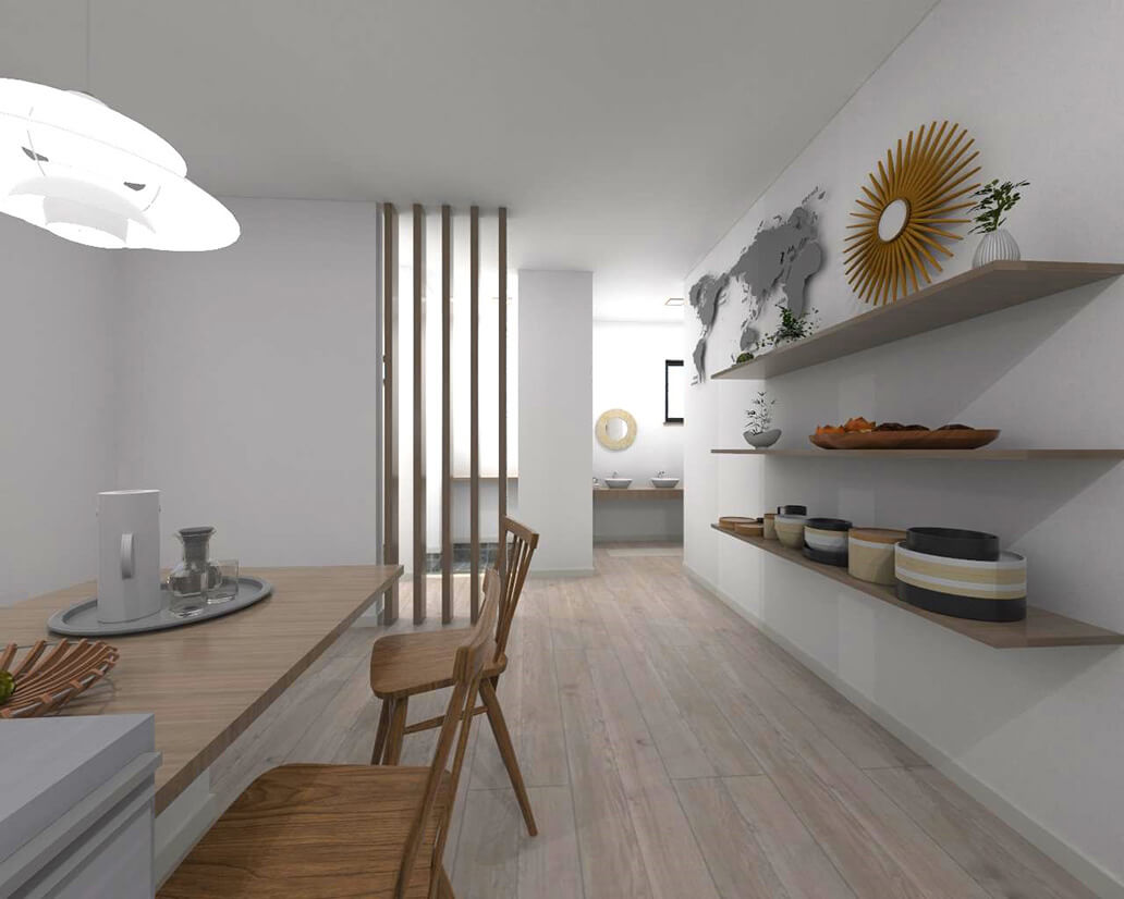 内観パース-ダイニング