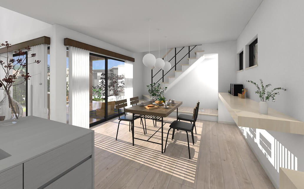 内観パース（ダイニング）