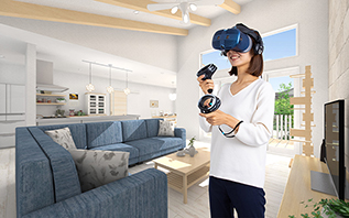 設置スペース内をVR体験